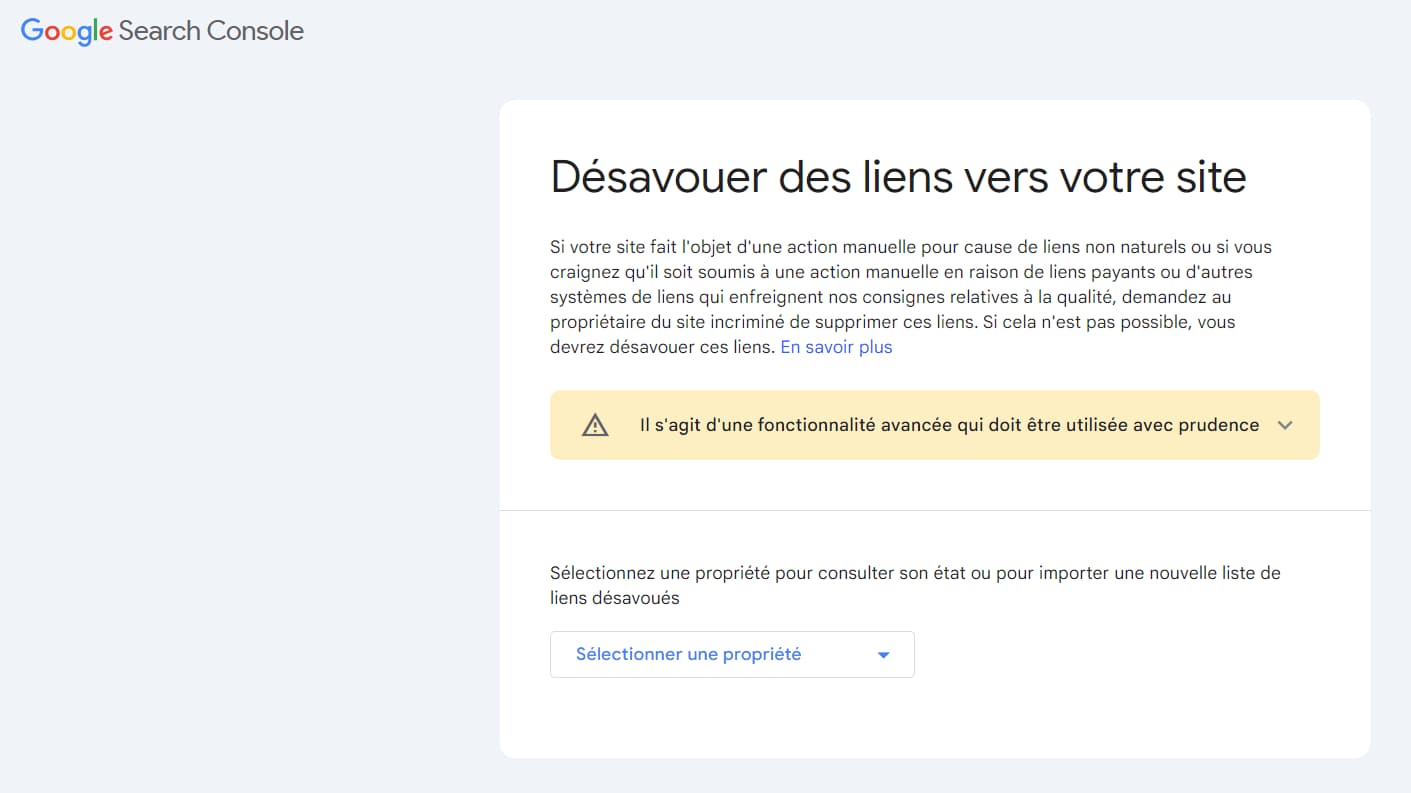 desavouer-liens-search-console